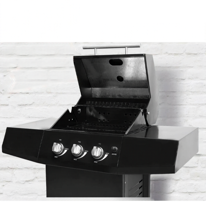 Sparo - 3-burner gas grill with thermometer and auto-ignition