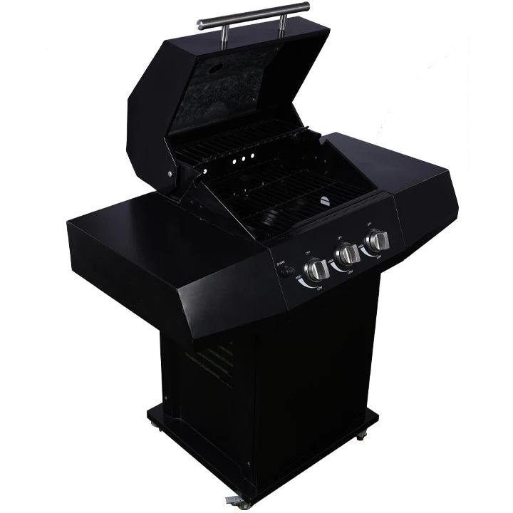 Sparo - 3-burner gas grill with thermometer and auto-ignition