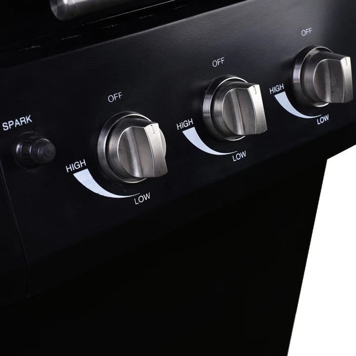 Sparo - 3-burner gas grill with thermometer and auto-ignition