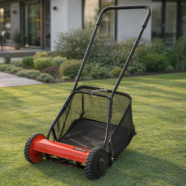 YATO Manual CYLINDER MOWER 400 mm Cutting Width 17–43 mm Cutting Height 27L Grass Collector Bag